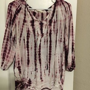 Tie died blouse